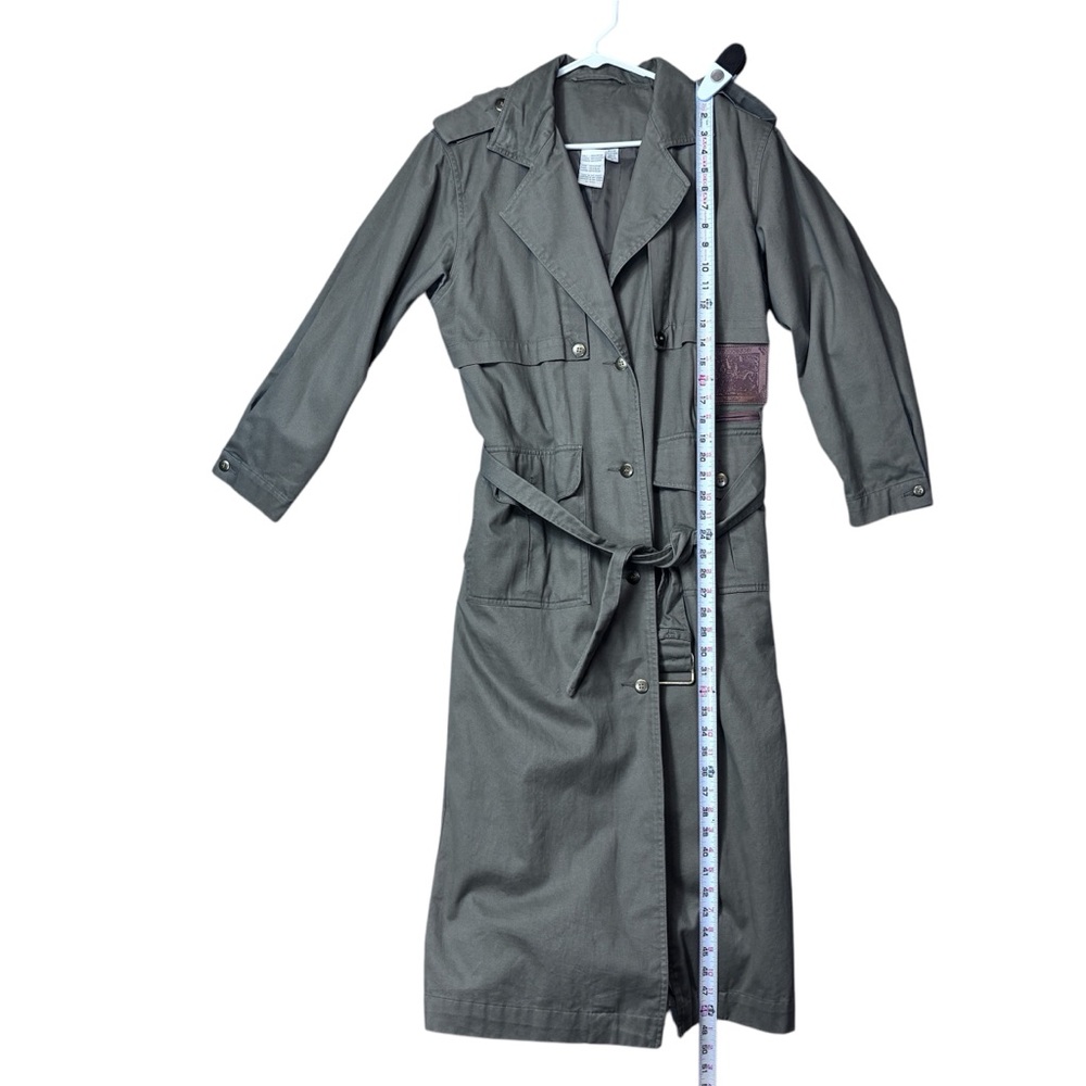 Together Stylish Gray Trench Coat Womens Size 8P Cute with Anything - Picture 9 of 13